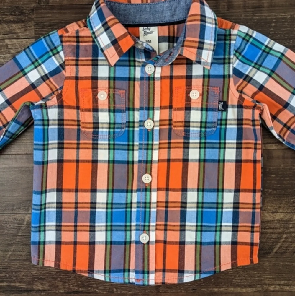 OshKosh Orange Plaid Shirt